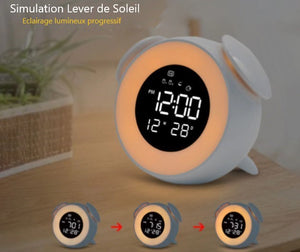 Reveil Numerique Réveil Matin Lumineux LED Reveille Digital a